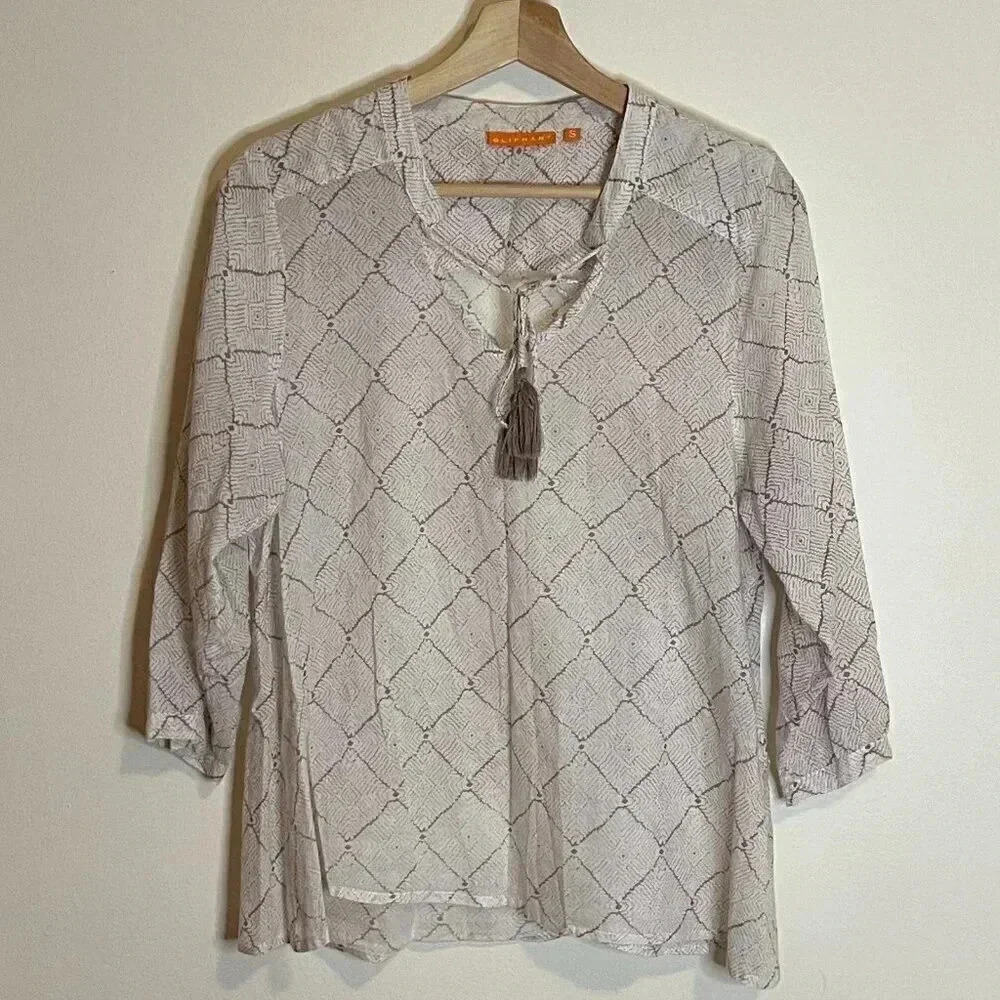 Oliphant Cream Tunic Blouse
